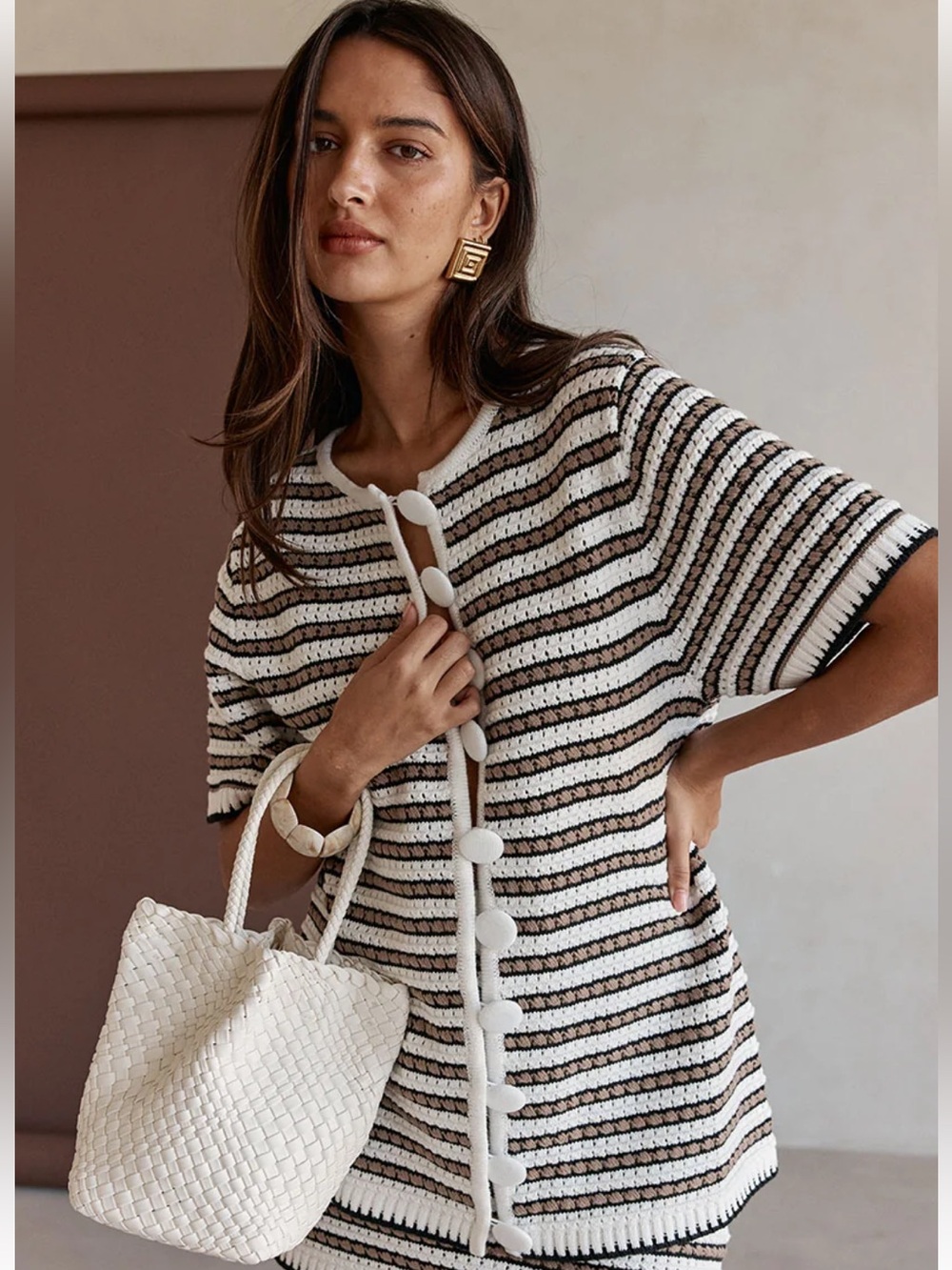 SABO Scottie Striped knit Top Medium
